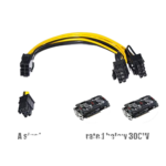 Layyon PCI-E 6pin Female to Dual 8pin (6+2pin) Male Video Card GPU Power Cable