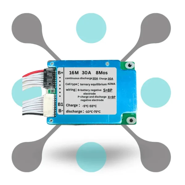 16S 30A 8MOS Bms Lithium 18650 Battery Charging Board